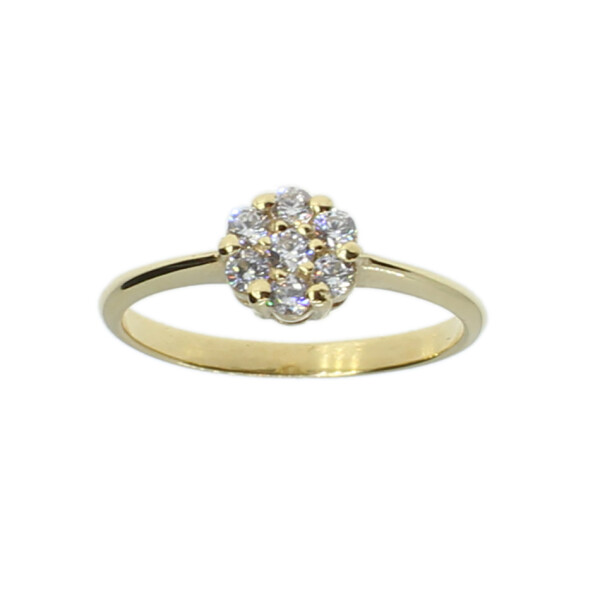 Anillo Corina en oro amarillo 18k con circonias Anillo Corina en oro amarillo 18k con circonias