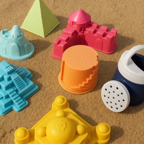 Set de Playa con Balde – Juguete Infantil con Palita y Moldes Naranja