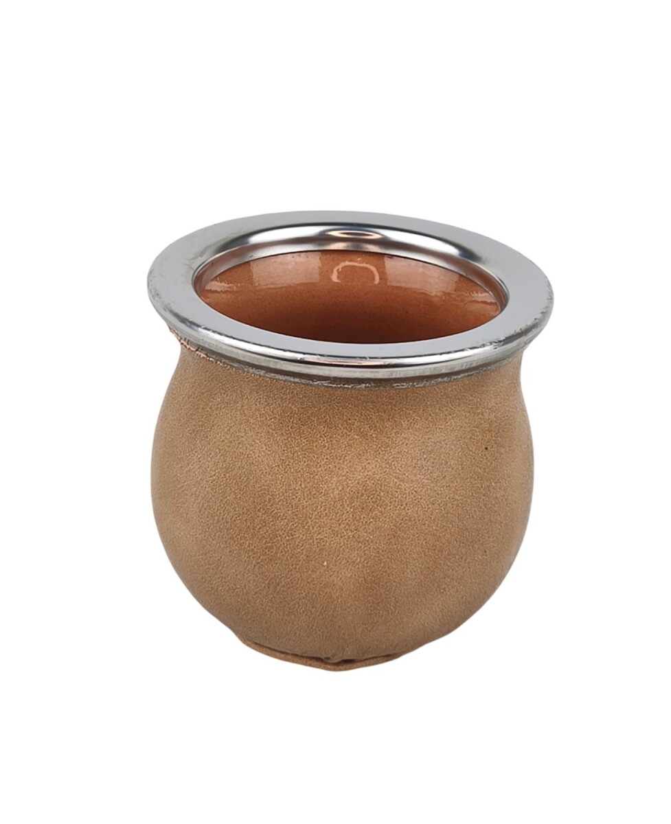Mate ceramica forrado chico - Beige 