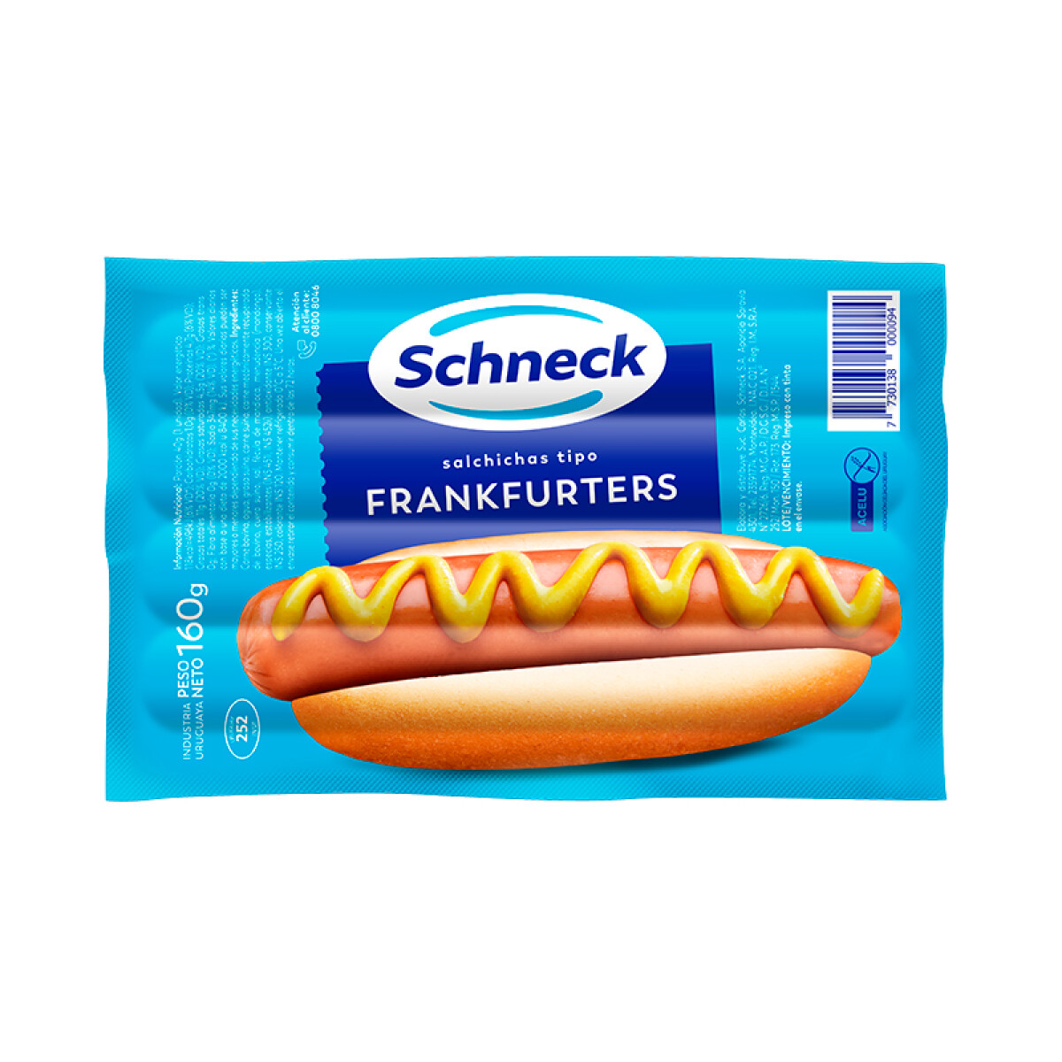 Frankfruters Schneck Cortos - x 8 unidades 