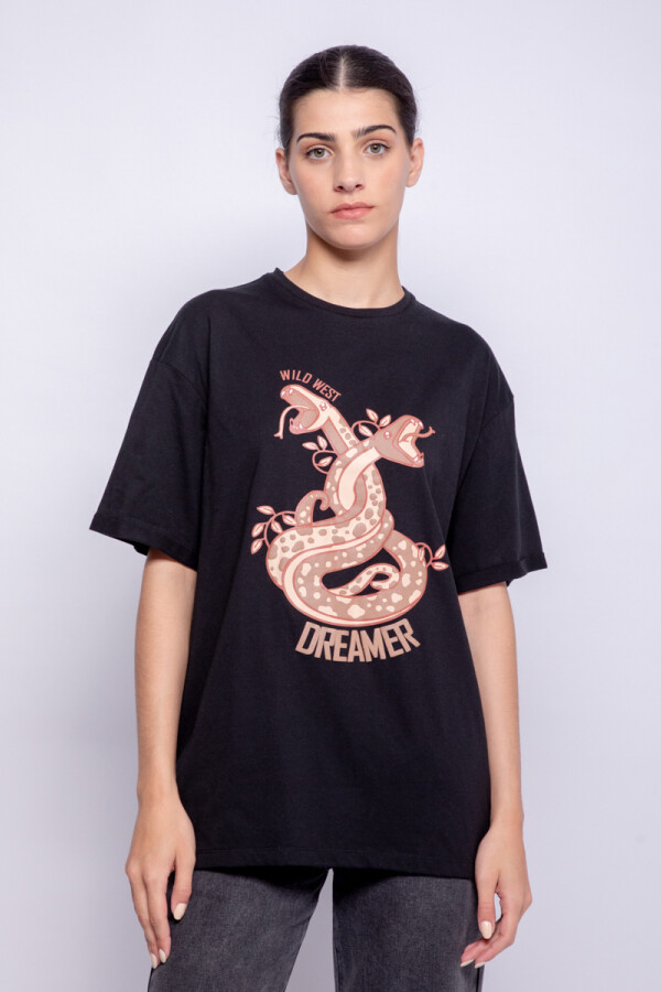 REMERA DREAMER SNAKE Negro