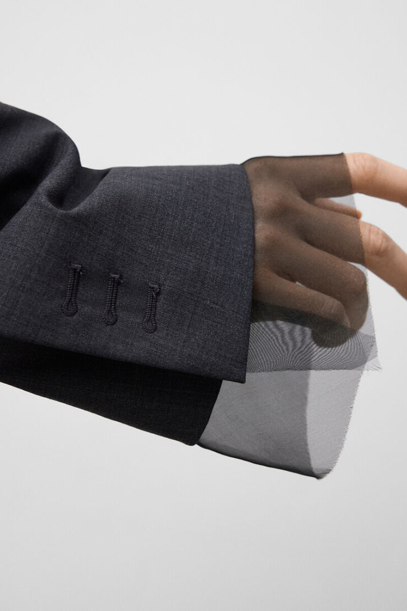 CHAQUETA Gris Melange