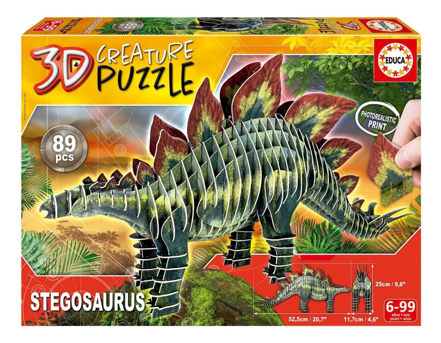 Juego De Mesa Puzzle 3d Educa Dinosaurio Stegosaurus 