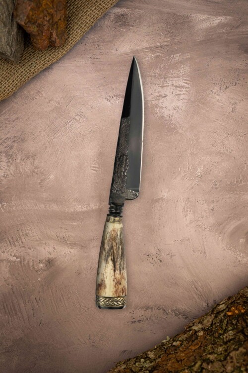 Cuchillo forjado, Cabo Hueso Cuchillo forjado, Cabo Hueso