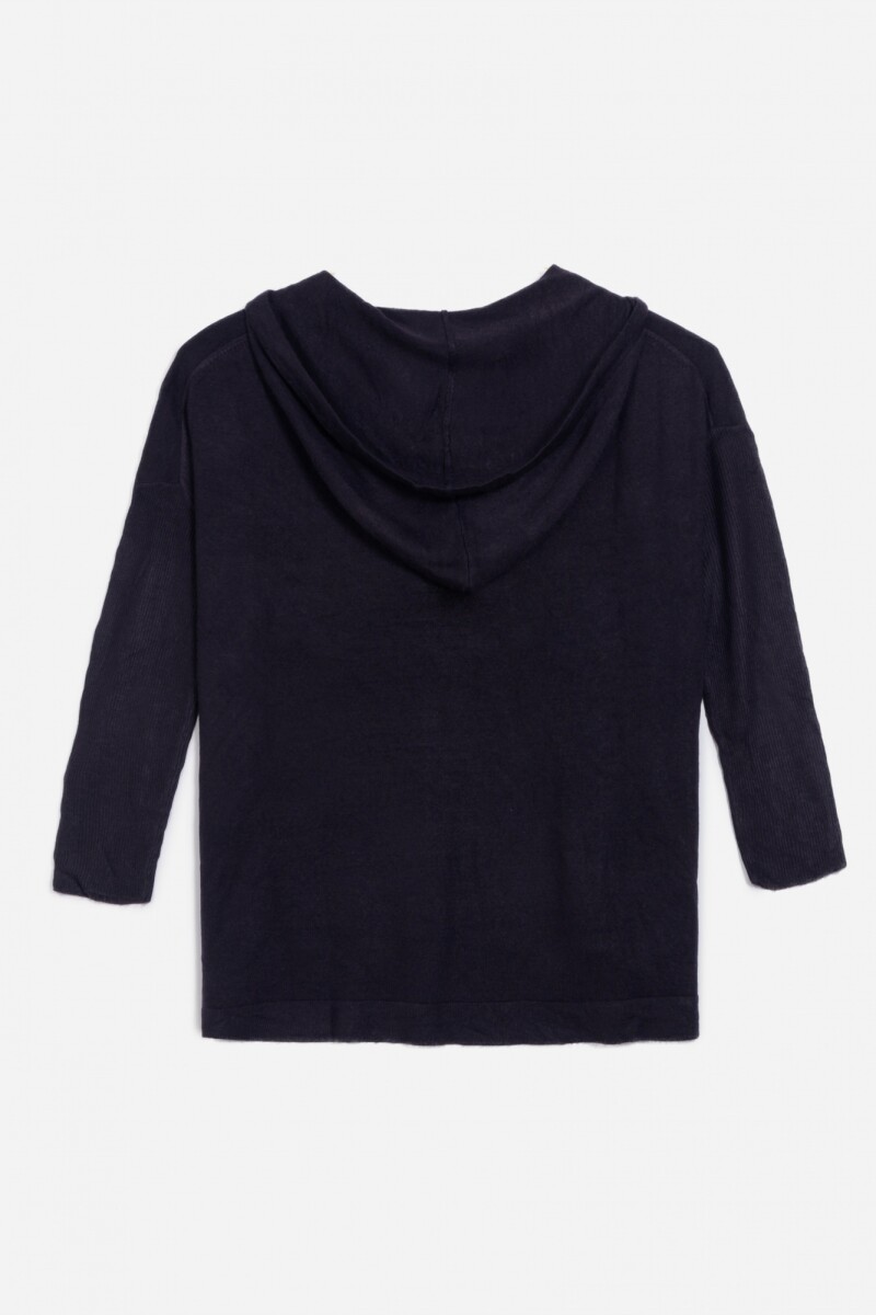 Sweater oversized con capucha AZUL