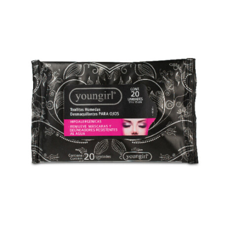 Toallitas Húmedas Desmaquillantes de Ojos Youngirl 20 Unidades Toallitas Húmedas Desmaquillantes de Ojos Youngirl 20 Unidades