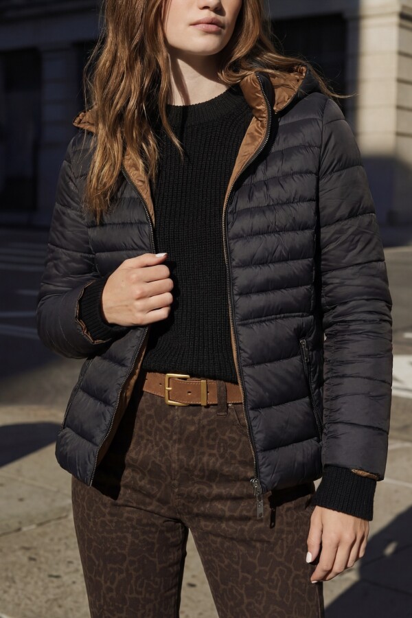 Campera Reversible Negro