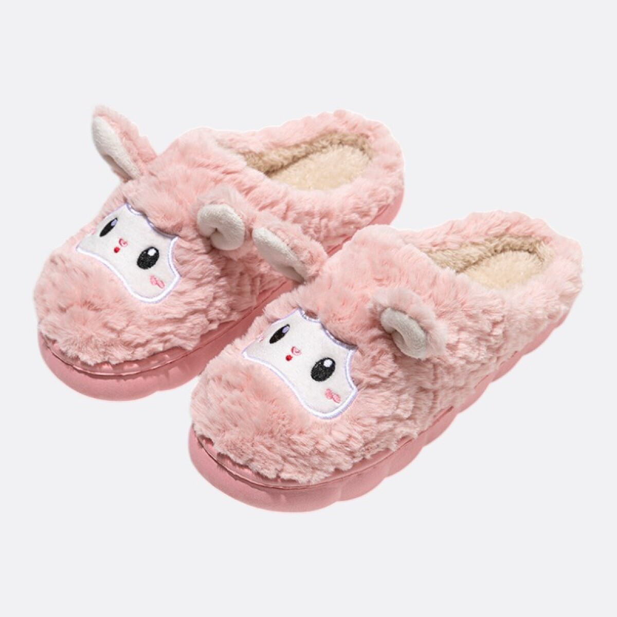 Pantuflas Corderito Varios Colores - Rosa 