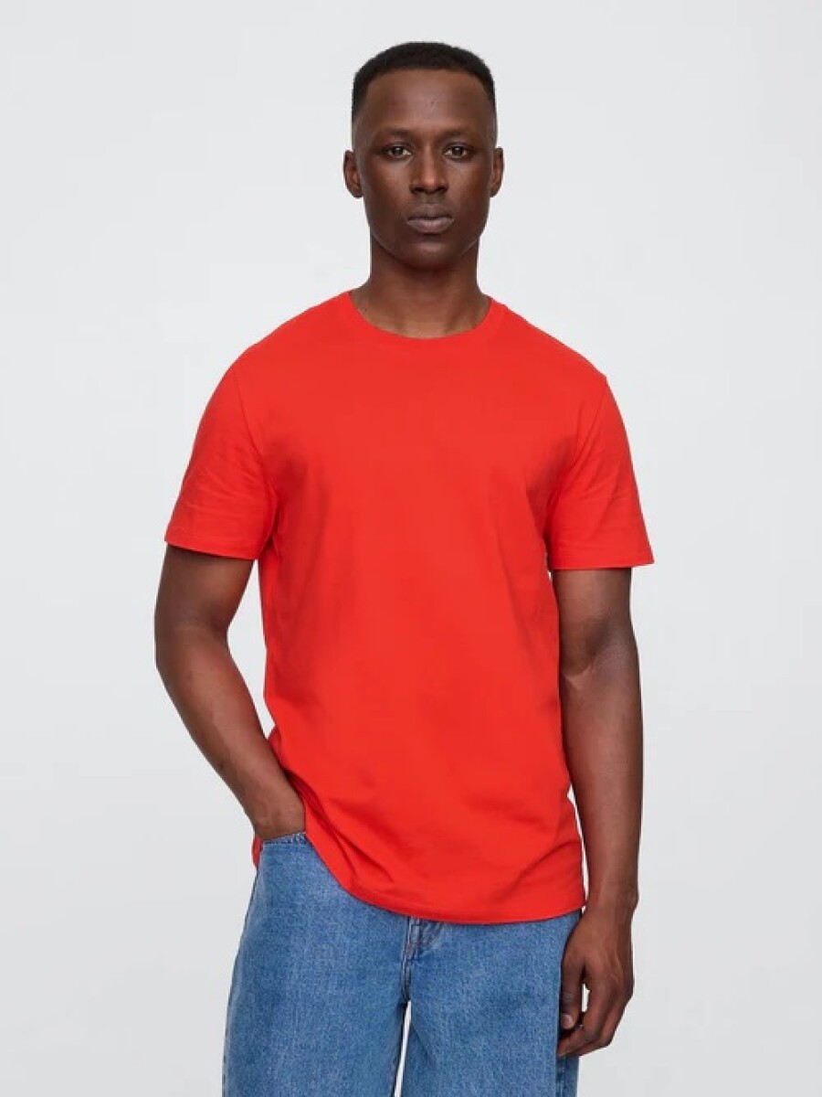 Remera Bàsica Manga Corta Hombre - Poster Red 