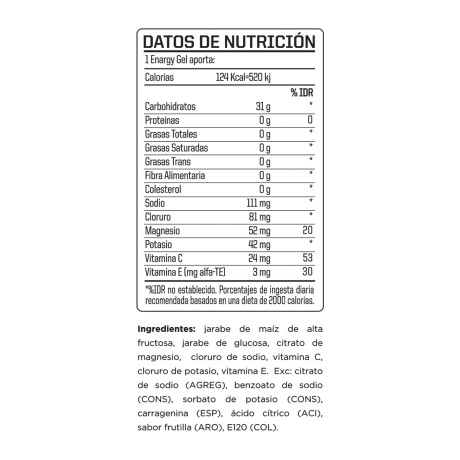 Energy Gel 32g Caja x 12 unidades ENA Limón