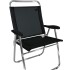 Sillón En Aluminio Nuevo King más Ancho Super Resistente 140 kg NEGRO