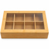 Caja para Sobres de Te con 8 Divisiones de Bamboo 32x20xh6.5cm Caja para Sobres de Te con 8 Divisiones de Bamboo 32x20xh6.5cm
