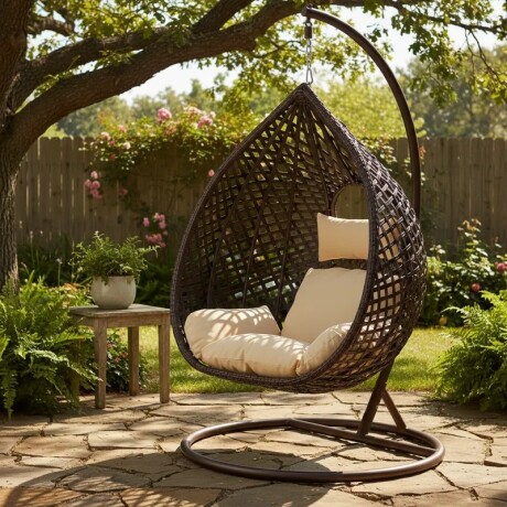 Sillón Colgante Marrón Hawai Altura 196cm x Ancho 105cm x Largo 105cm Sillón Colgante Marrón Hawai Altura 196cm x Ancho 105cm x Largo 105cm