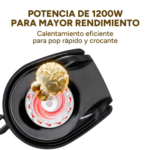 Máquina Para Hacer Pop Popera eléctrica 1200W Sin Aceite Rojo