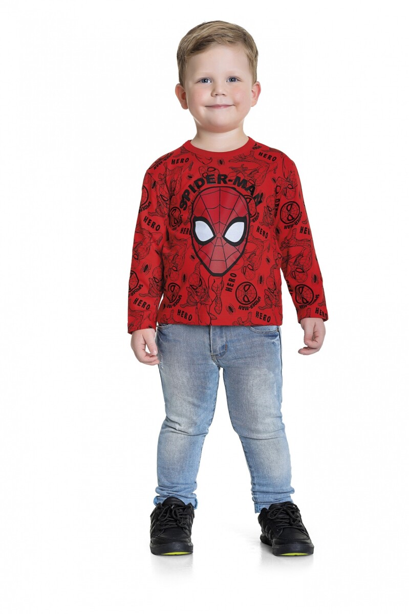 Camiseta para niños de Spider Man - ROJO 