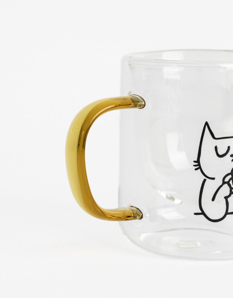 Artículos cocina Taza De Vidrio Con Estampa - Combinacion Tricolor