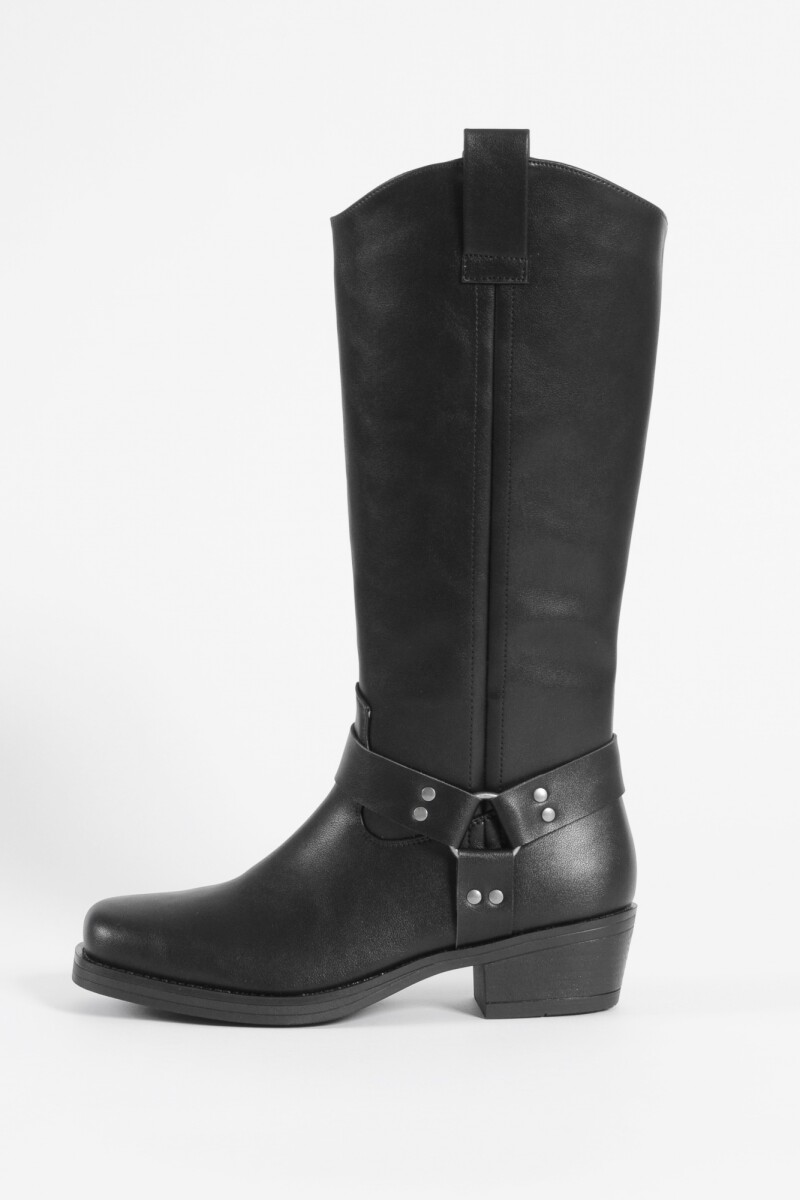 Botas largas herrajes negro