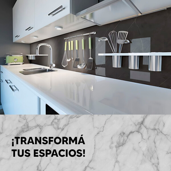 Revestimiento De Pared Placa Pvc Flexible 2.44 X 1.22mts GRIS
