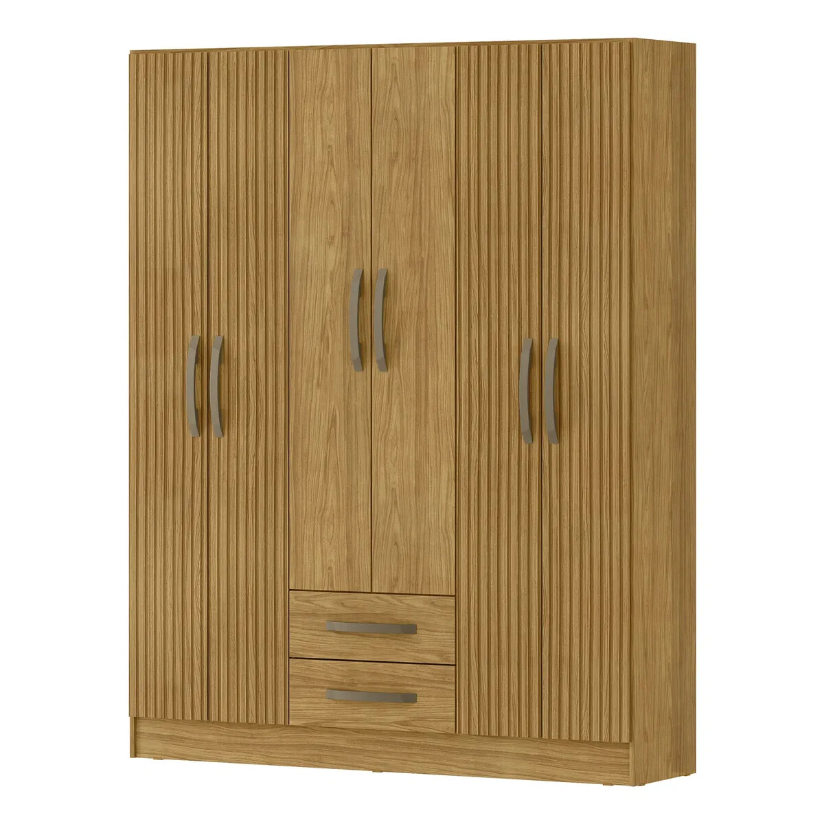 Ropero 6 Puertas 2 Cajones Armario Placard Roperia Marron 