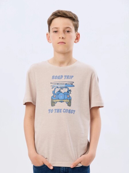 T-SHIRT LEGACY 6190 M.C road trip BEIGE
