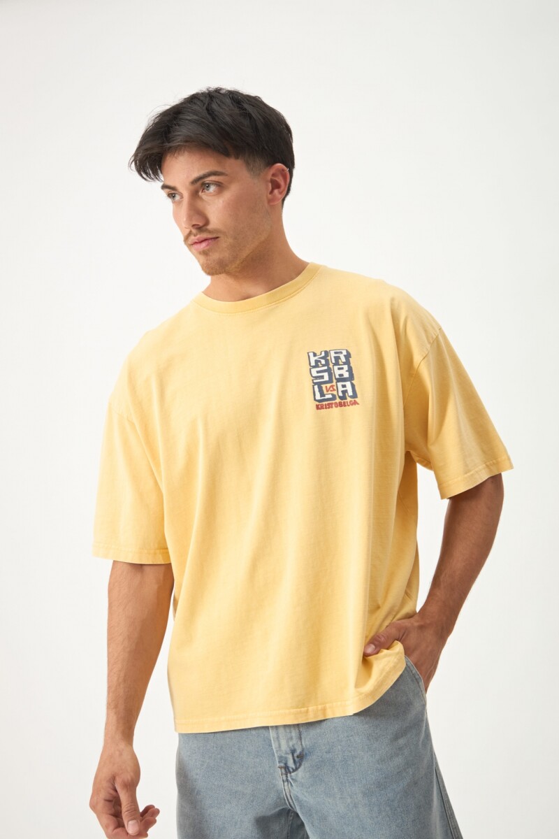 REMERA THE BEACH - AMARILLO 