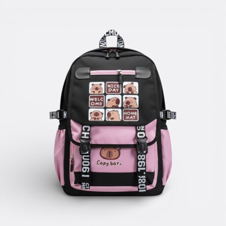 Mochila Escolar Capibara Rosa Modelo 1