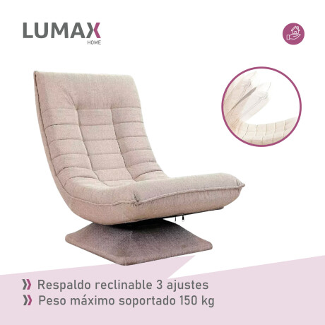 Sillón Reclinable 1 Cuerpo Giratorio 360º Nobby Beige
