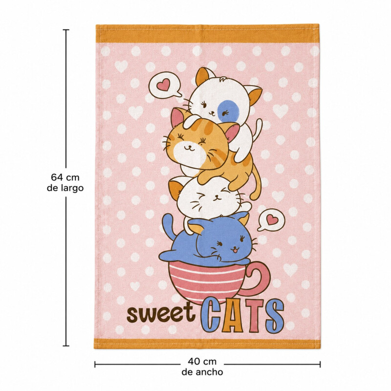 Repasador de Algodon Sweet Cats