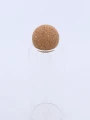 FRASCO DE VIDRIO CON TAPA DE CORCHO PLATEADO