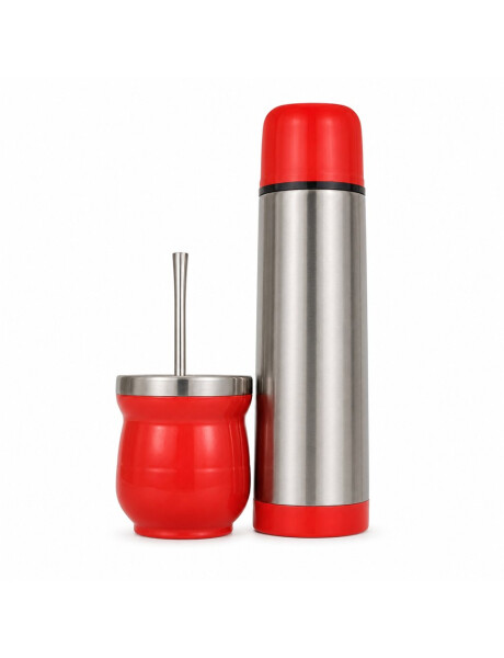 SET MATE C/BOMBILLA Y TERMO 500ML ROJO SET MATE C/BOMBILLA Y TERMO 500ML ROJO