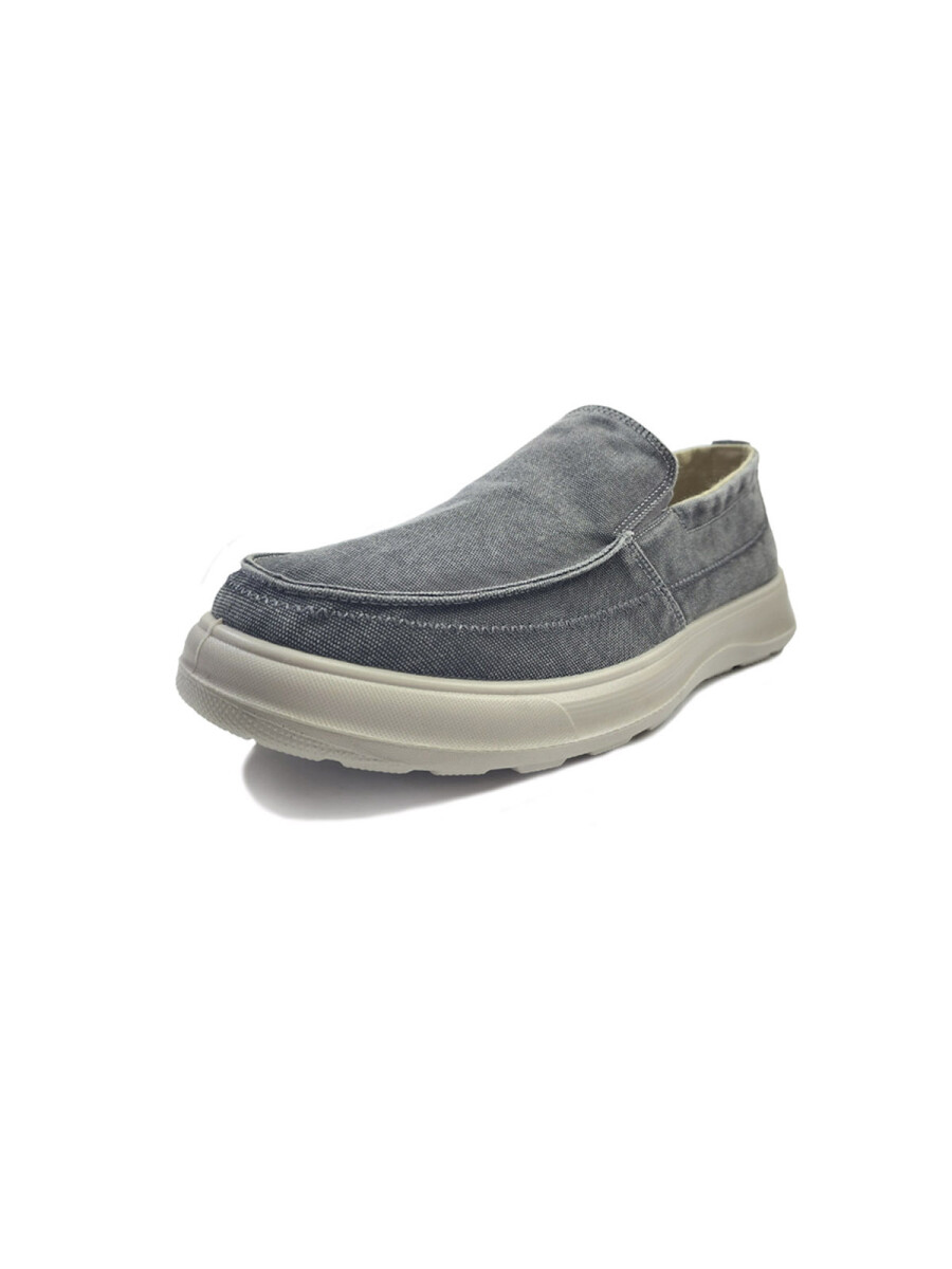 Mocasin suela beige alta - GRIS 