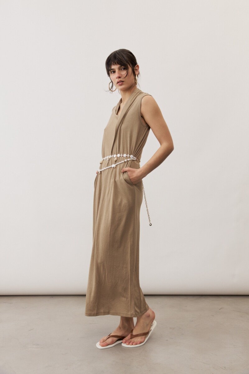 Vestido Bateg - BEIGE 