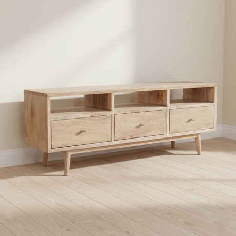 MUEBLE DE TV MADERA NATURAL-BEIGE MANGO NATURAL