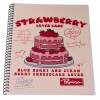 CUADERNO PAPIROS CON ESPIRAL DE 96 HOJAS TAPA TORTA FRUTILLA