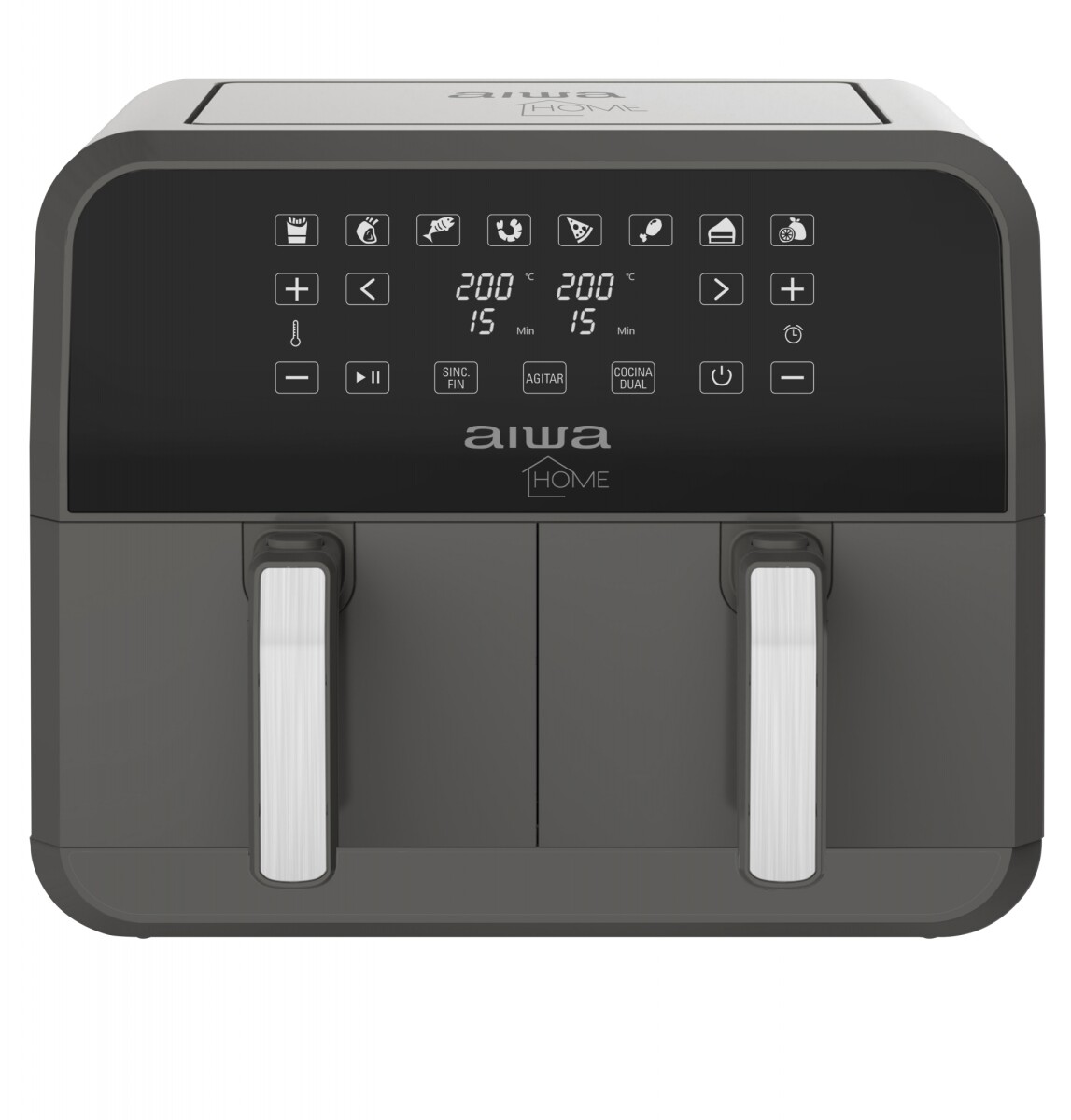 Freidora Digital sin Aceite Dos Canastos 8L | AIWA | AW-FT8003 