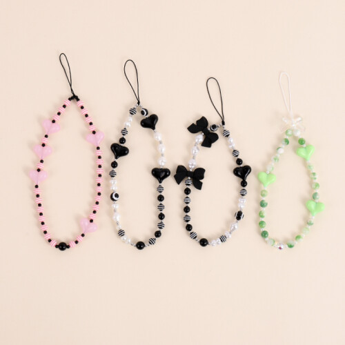 Llavero De Cuentas De Colores - Corazónes Llavero De Cuentas De Colores - Corazónes