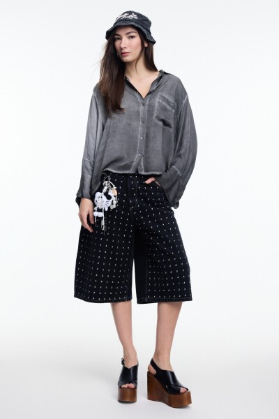 CAMISA BOLSILLO ML Gris