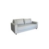 Sofa 3 cuerpos tela tramada gris con puntos negros y crudos. Sofa 3 cuerpos tela tramada gris con puntos negros y crudos.