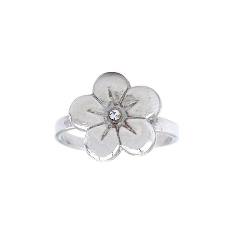 Anillo Flor-Plata 925-Piedra Zirconia-AN3758 conpiedra