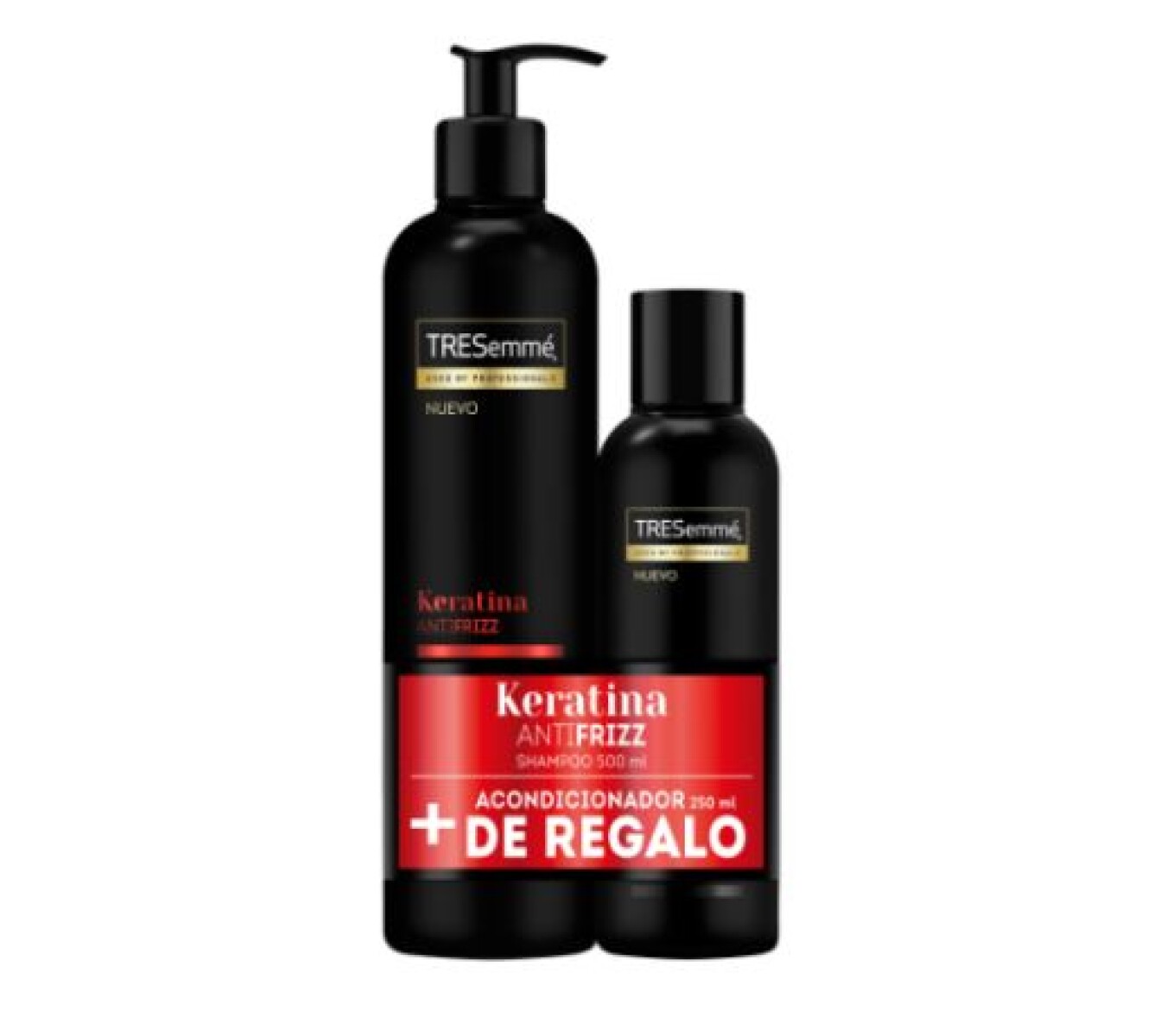 Pack Tresemmé Keratina Antifrizz Shampoo 500ml + Acondicionador 250ml – Control de Frizz y Cabello Liso 