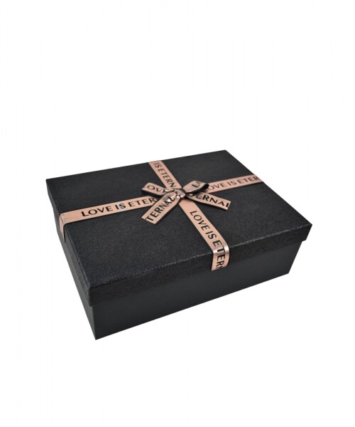 Caja rigida - 20x28,5x9,5 - con glitter NEGRO