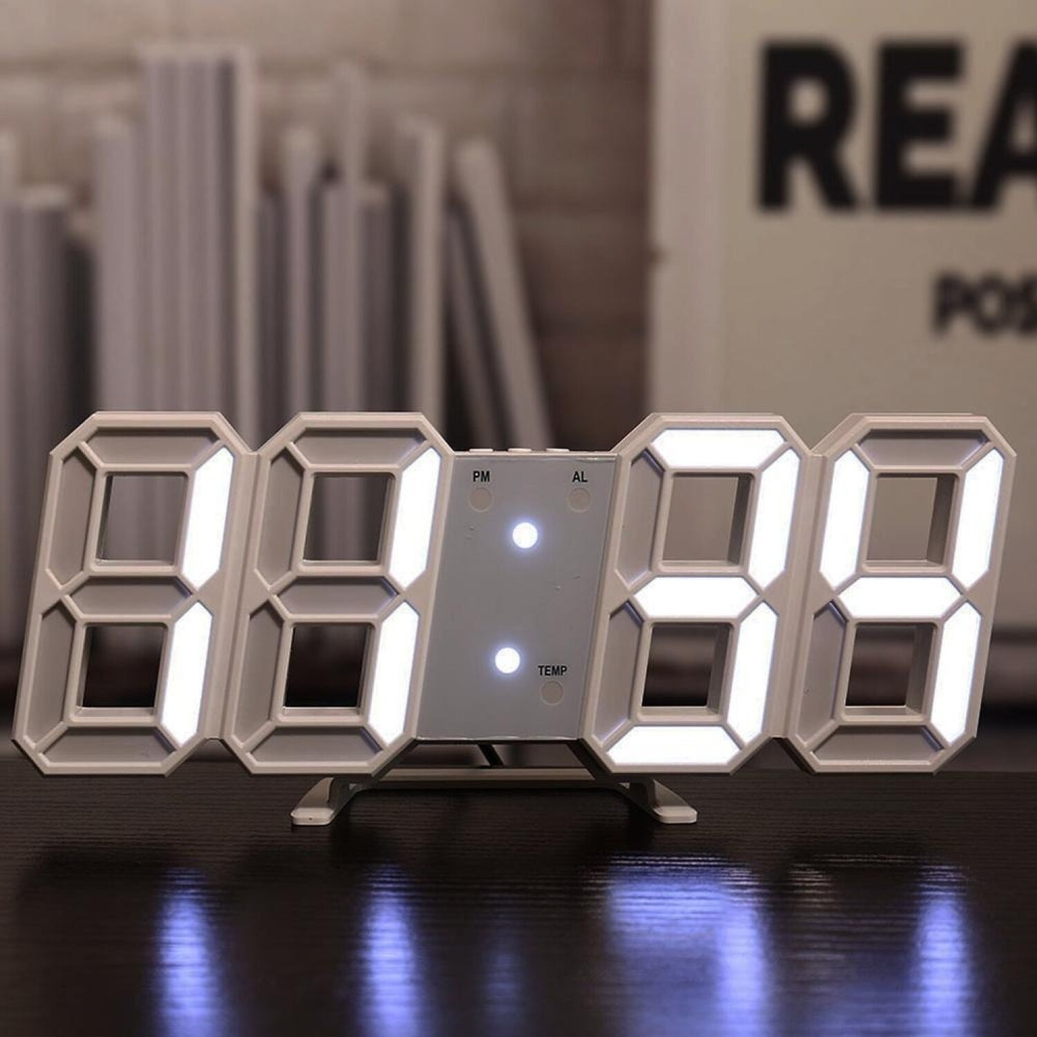 Reloj Digital Mesa Pared Luz Led Moderno Despertador Usb