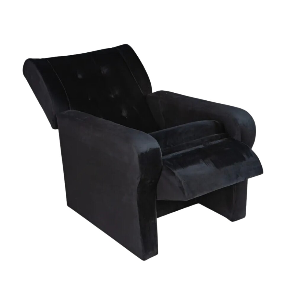 SOFÁ SILLÓN POLTRONA BUTACA RECLINABLE NEGRO