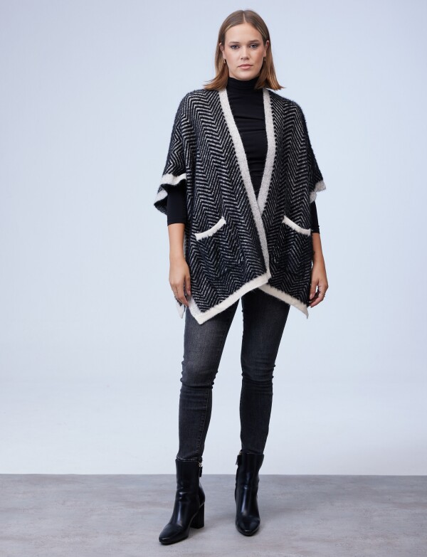 Cardigan Soft NEGRO/CRUDO