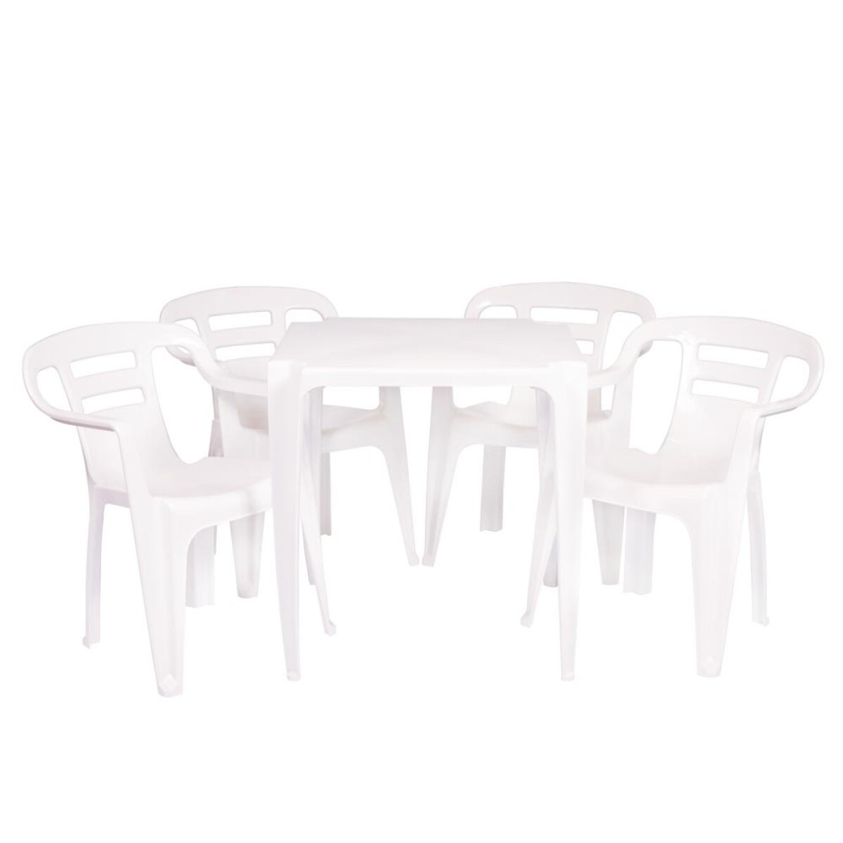 Juego De Mesa + 4 sillas Bela Vista - BLANCO 