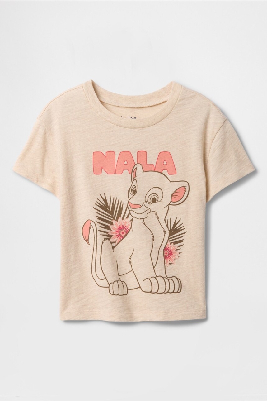 Remera Gráfico Toddler Niña Oatmeal Heather