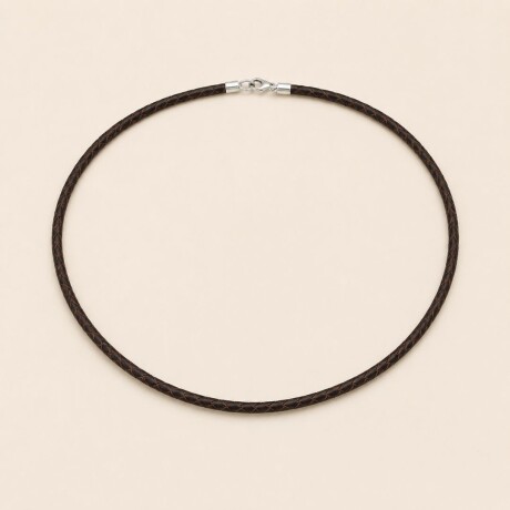 Collar Trenza Chocolate - Cuero Collar Trenza Chocolate - Cuero