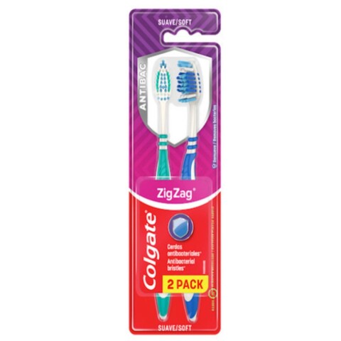 Cepillo Colgate Zig Zag Suave 2 Unidades Cepillo Colgate Zig Zag Suave 2 Unidades
