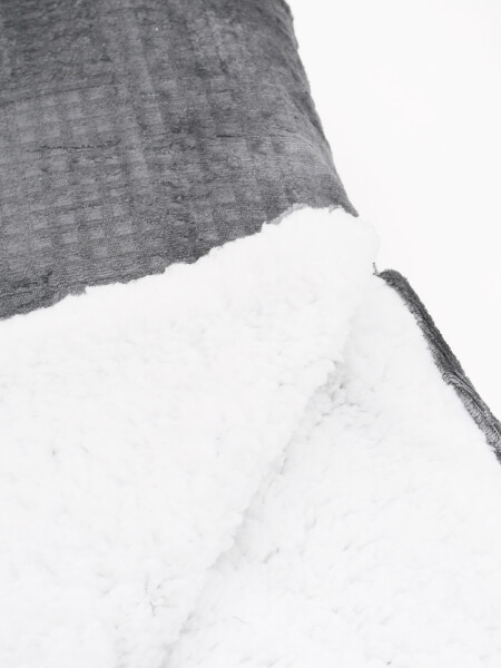 MANTA SHERPA LISA 1 PLAZA GRIS