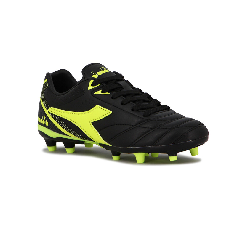 Diadora Futbol Tifosi MD Teen - Negro-Amarillo Fluor Negro-Amarillo Fluo